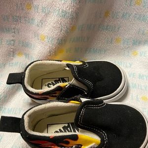 Low Top Sk8 Fire Flame Vans Baby